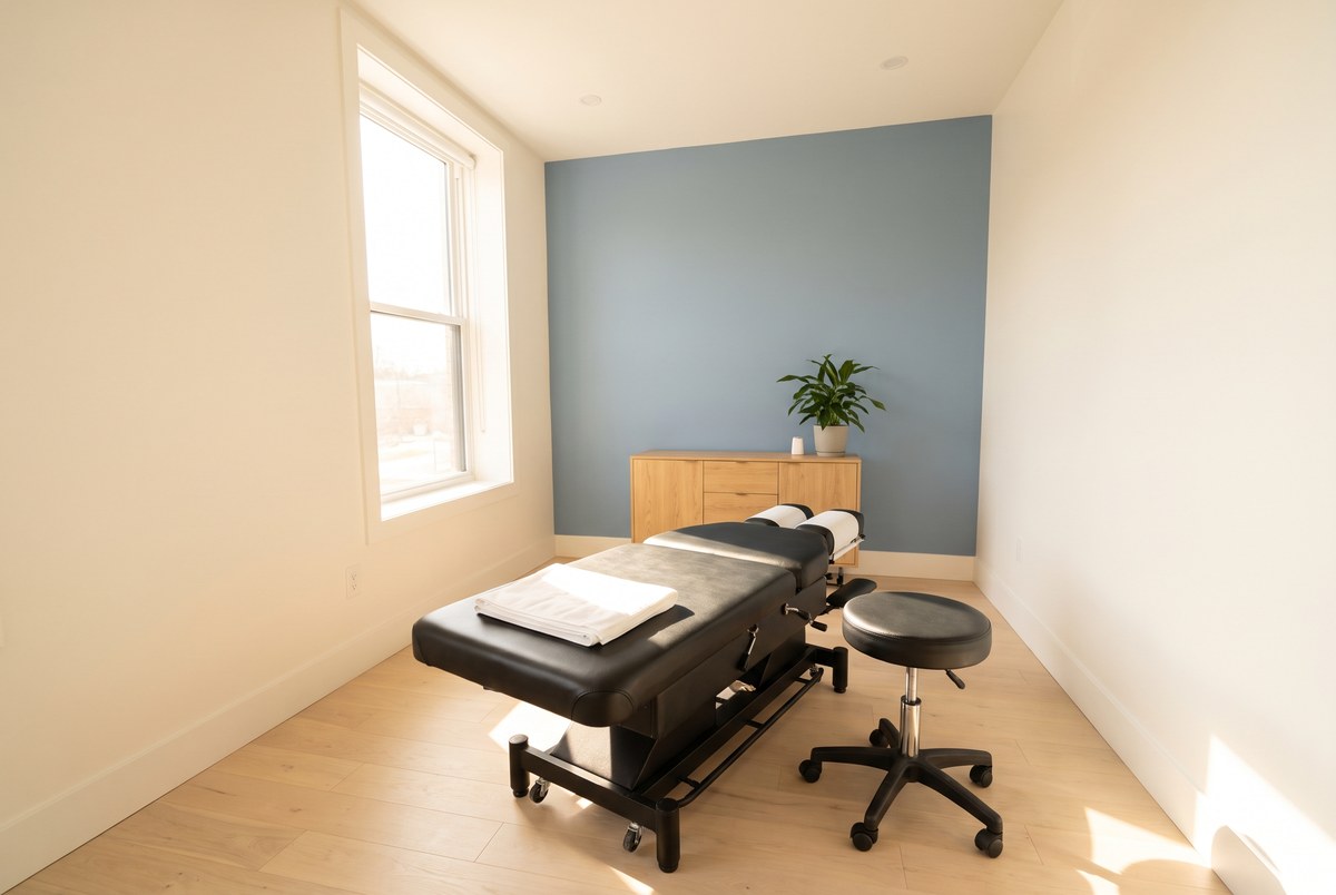 Chiropractic treatment room serving Salt Lake City, Utah