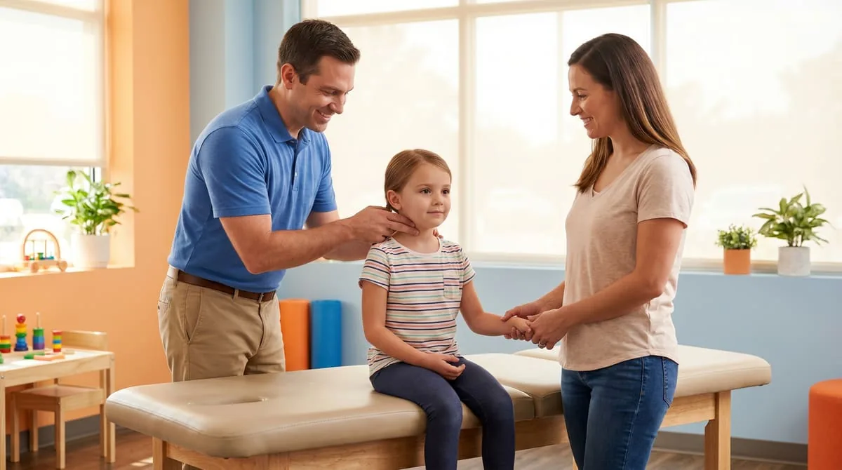 Pediatric chiropractor in Murray UT treating a child